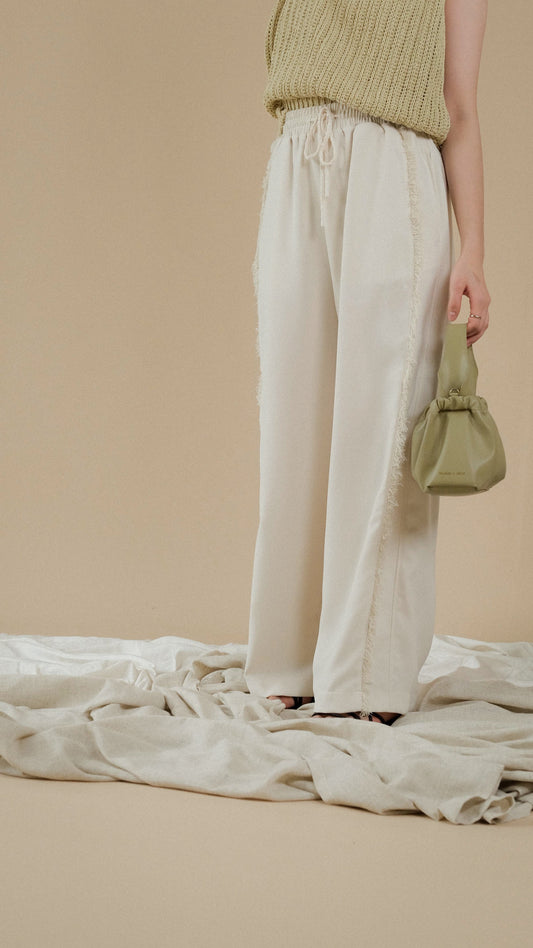 Drawstring Tassel Draped Pants