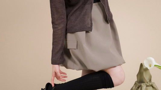 Balloon Skirt - Grey