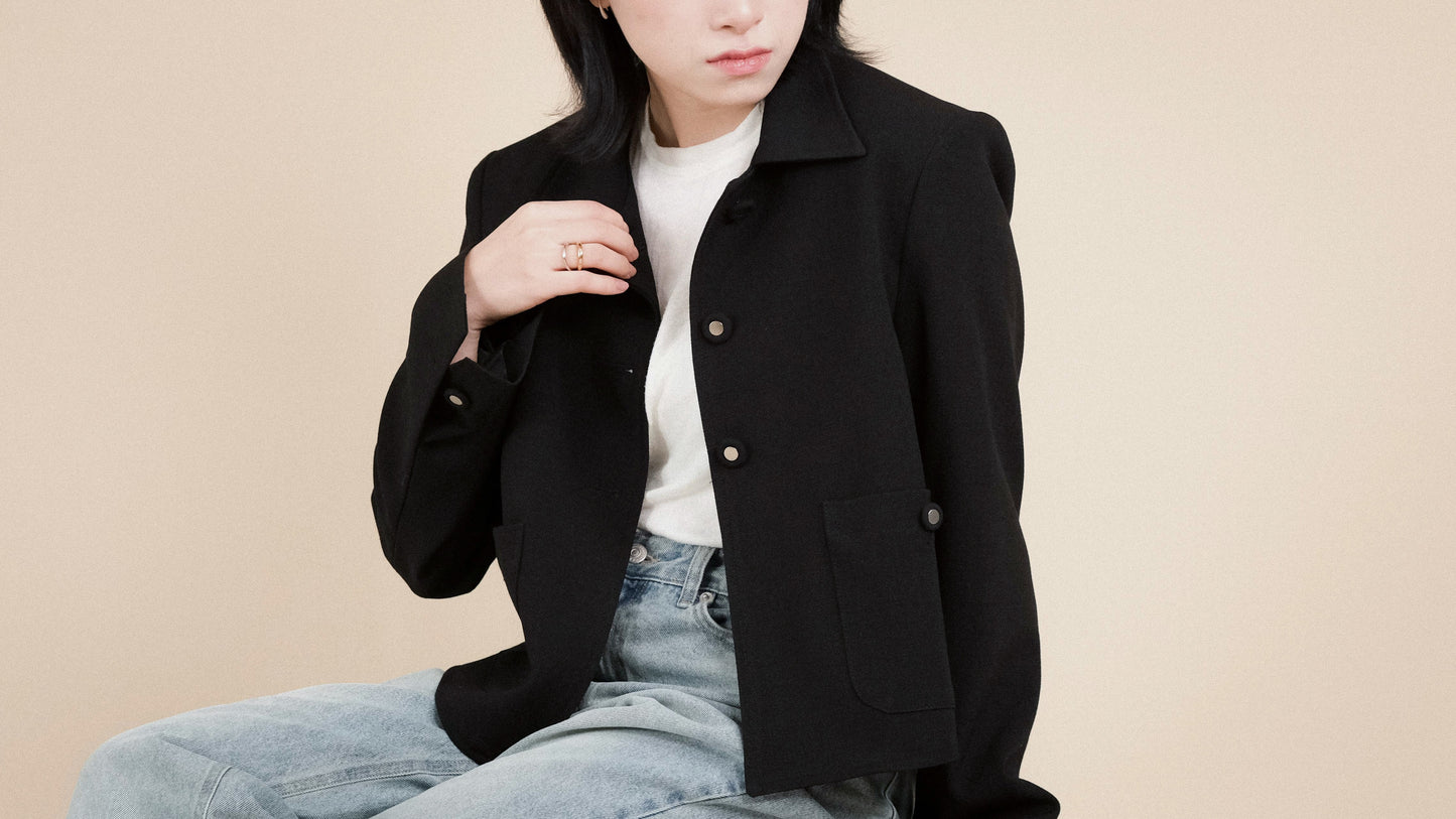 Short Cut Jacket - Black