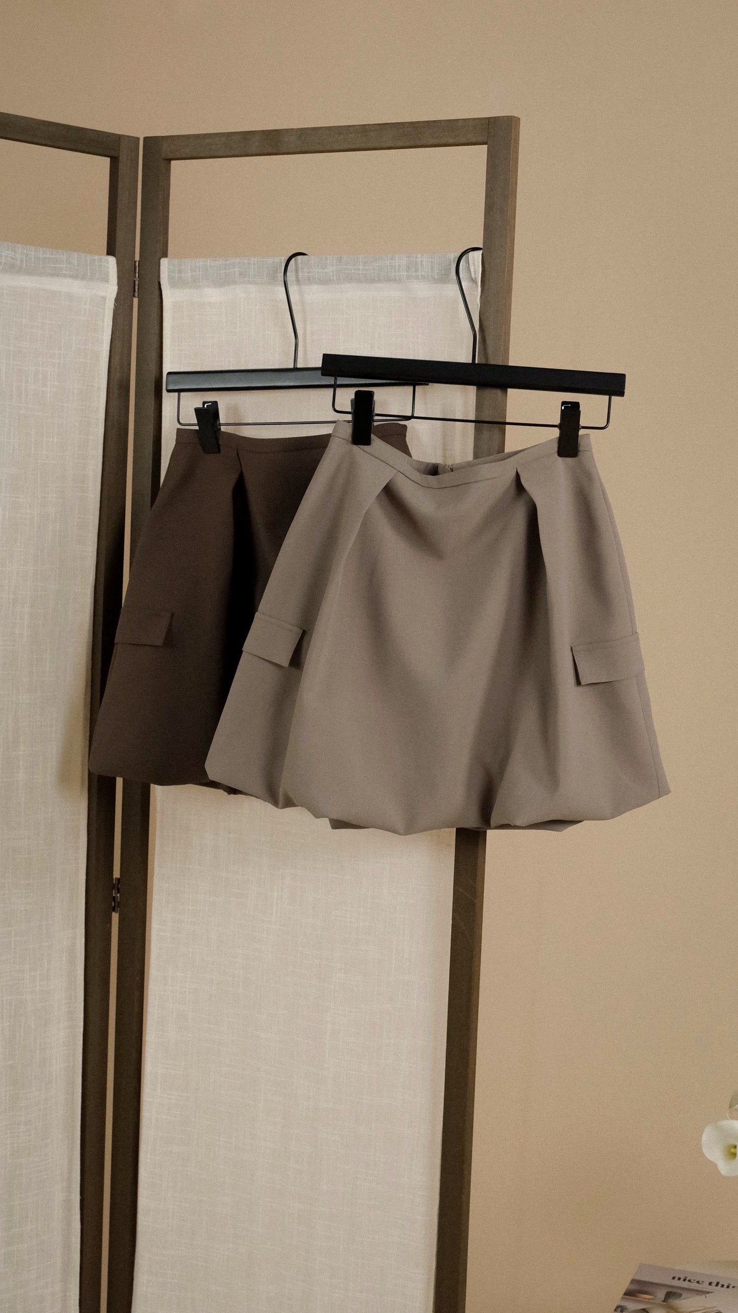 Balloon Skirt - Brown