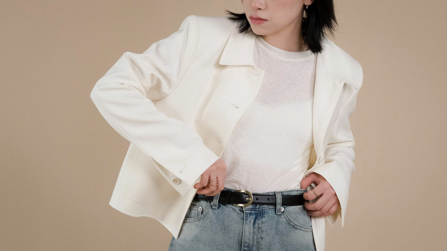 Short Cut Jacket - White